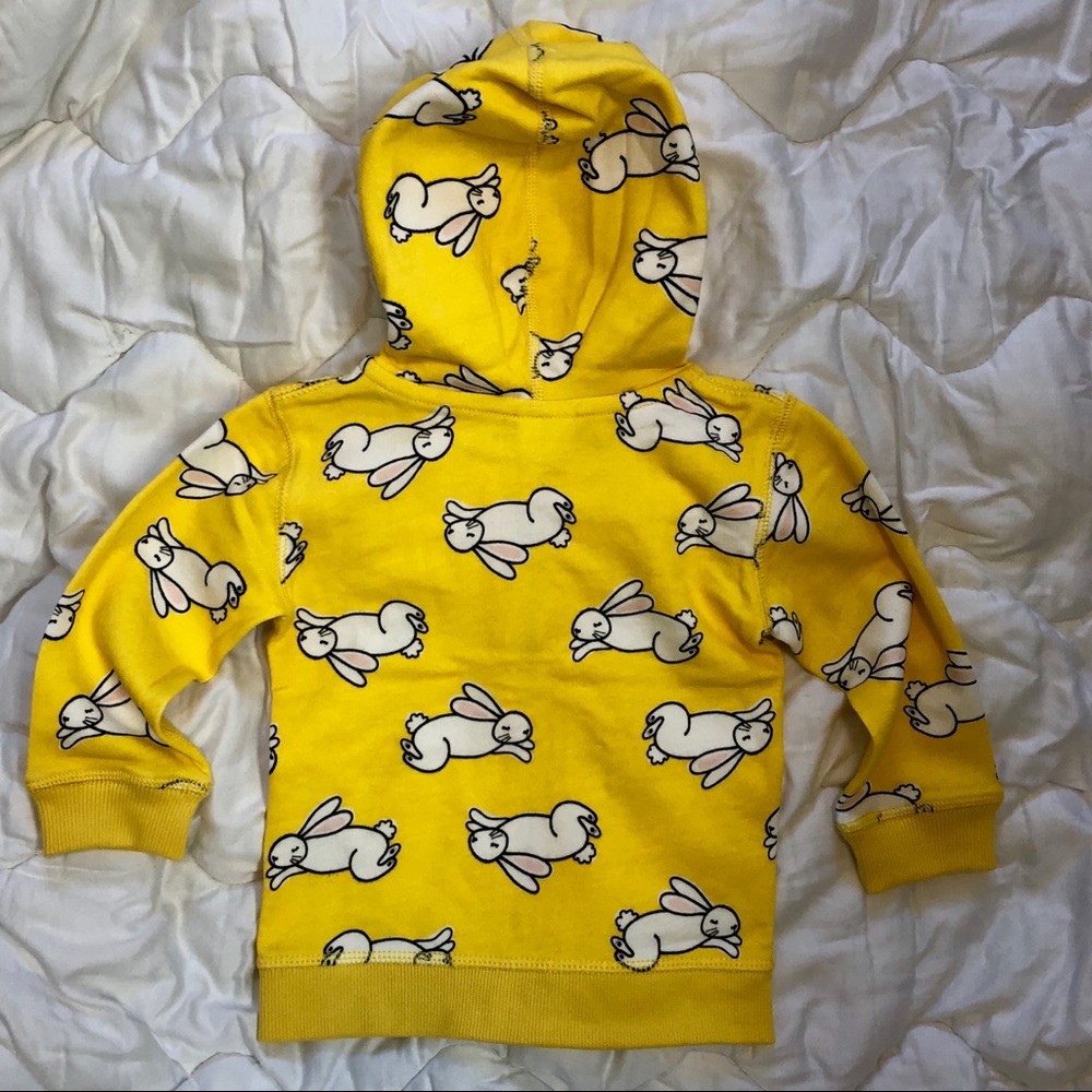 Hanna Anderson NWT Yellow Bunny Rabbit Hoodie - Picture 3 of 6